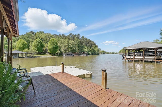 9711 Pine Tree Rd, Norwood, NC 28128 - view of dock with a water view