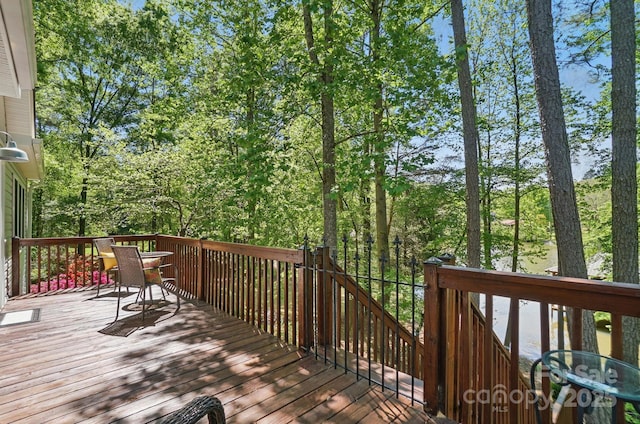 9711 Pine Tree Rd, Norwood, NC 28128 - view of wooden terrace