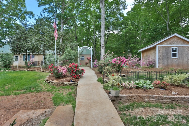 exterior space featuring fence