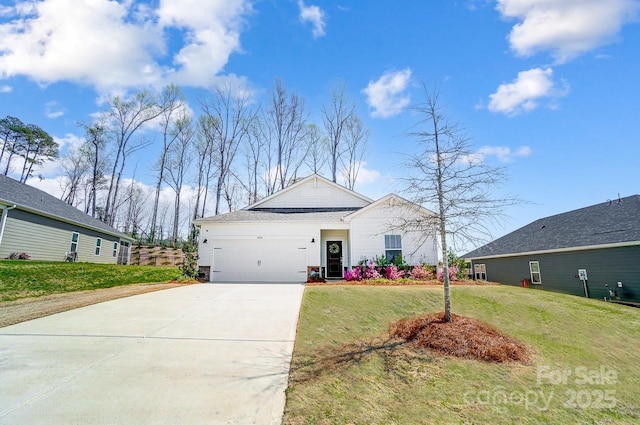 4337 Duplin Dr, Charlotte, NC 28214 - view of front of home featuring driveway, a garage, and a front lawn