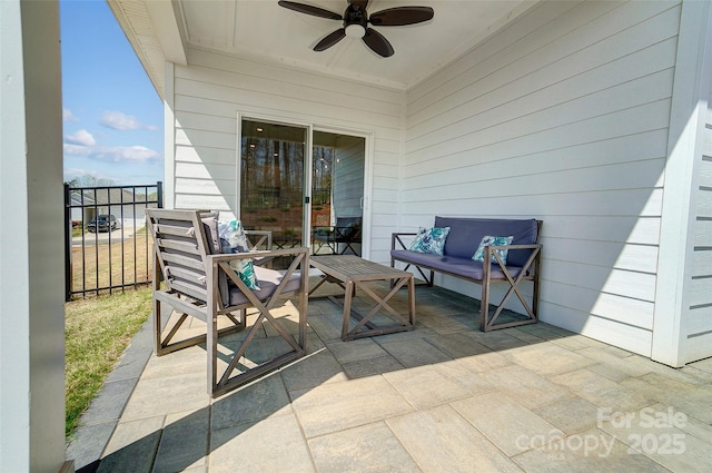 4337 Duplin Dr, Charlotte, NC 28214 - view of patio / terrace with a balcony and ceiling fan