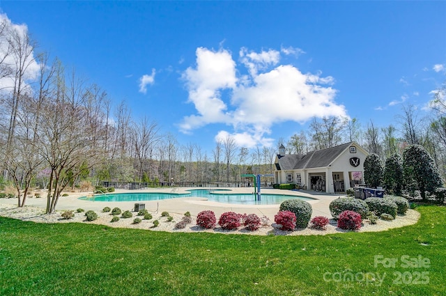 4337 Duplin Dr, Charlotte, NC 28214 - pool with a lawn and a patio area