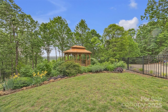 298 Poplar Grove Ct, Taylorsville, NC 28681 - view of yard with a gazebo and fence