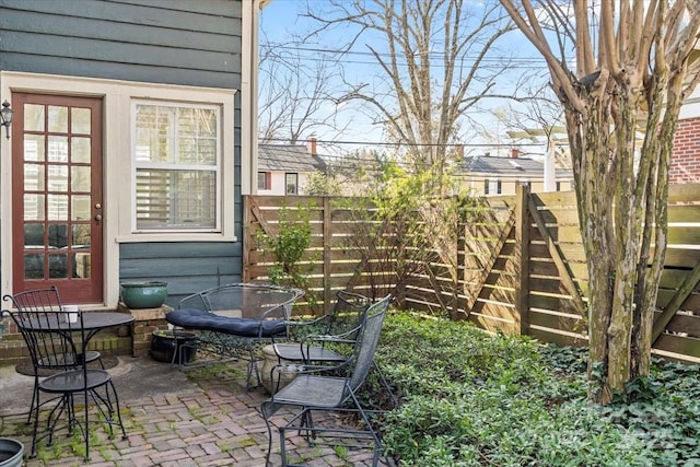 213 S Academy St, Mooresville, NC 28115 - view of patio / terrace featuring a fenced backyard and outdoor dining area