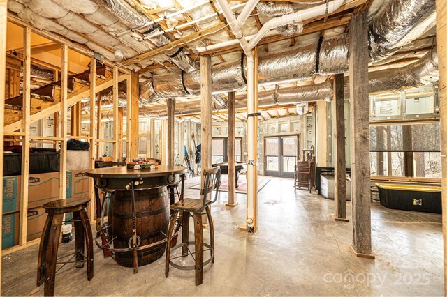view of basement