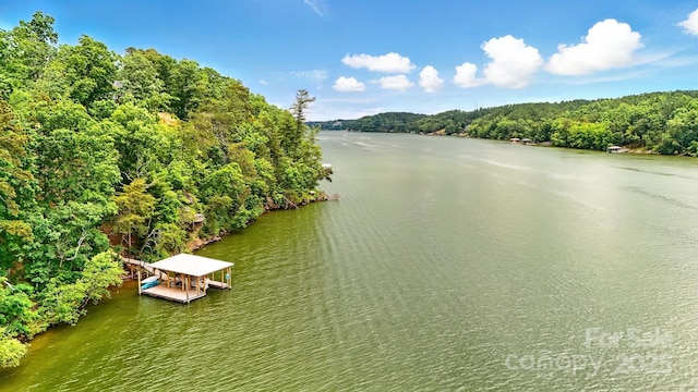 1519 Reflections Edge Dr, Granite Falls, NC 28630 - water view featuring a boat dock and boat lift