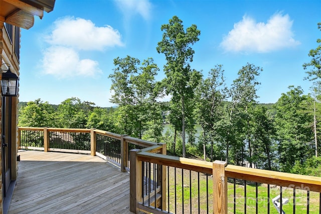 1519 Reflections Edge Dr, Granite Falls, NC 28630 - view of wooden terrace