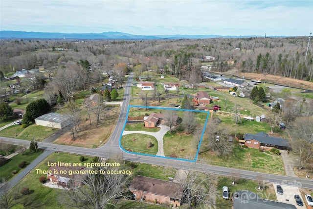 3829 Norman Rd, Morganton, NC 28655 - aerial view featuring a mountain view and a view of trees