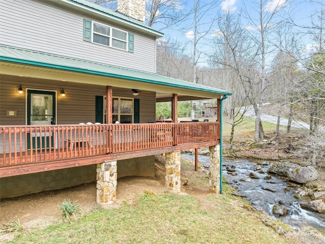 3975 Mountain Creek Rd, Robbinsville, NC 28771 - view of side of property featuring metal roof and a chimney