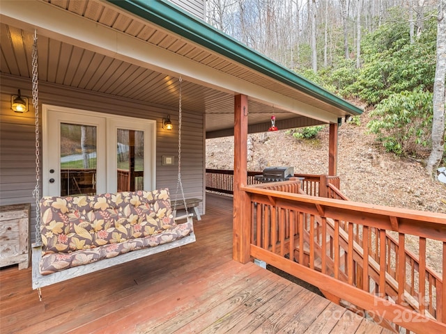 3975 Mountain Creek Rd, Robbinsville, NC 28771 - deck featuring grilling area
