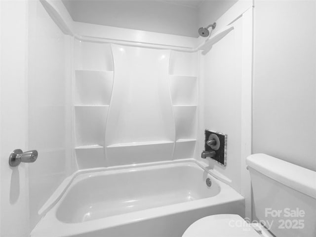 4936 Sardis Rd Unit B, Charlotte, NC 28270 - bathroom featuring toilet and shower / washtub combination