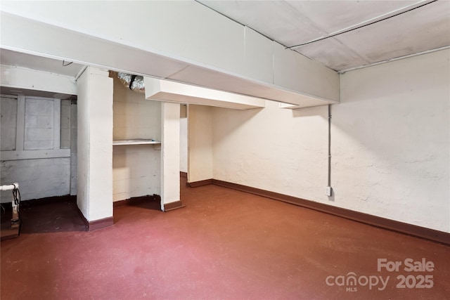 813 N Ave, Charlotte, NC 28208 - finished below grade area featuring baseboards