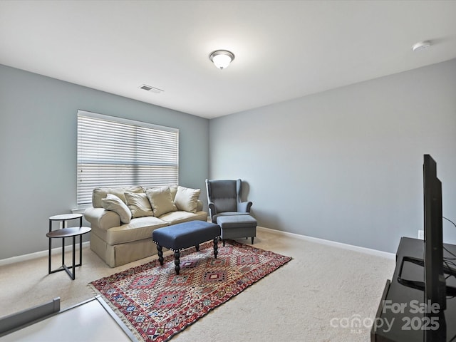 11621 Red Knoll Ln, Pineville, NC 28134 - carpeted living room with baseboards
