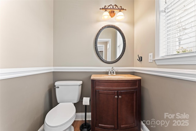9113 Cinder Ln, Huntersville, NC 28078 - bathroom featuring toilet, vanity, and baseboards