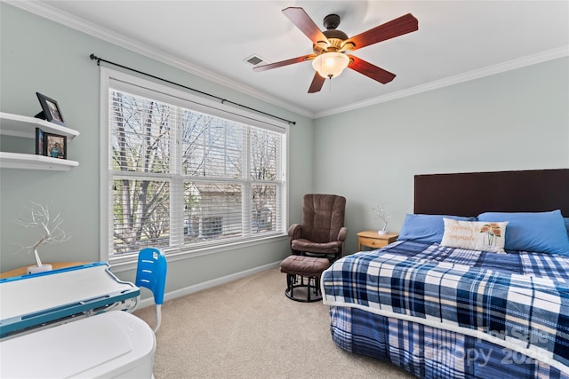 9113 Cinder Ln, Huntersville, NC 28078 - bedroom featuring ornamental molding, carpet, and baseboards