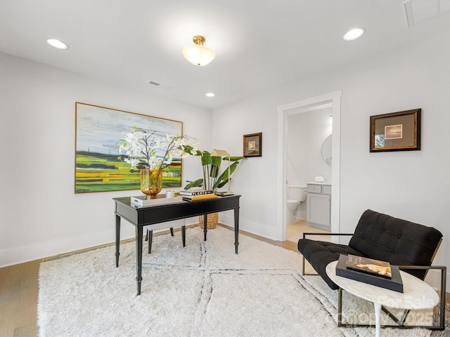 1413 Kenilworth Ave, Charlotte, NC 28203 - office space featuring wood finished floors and recessed lighting