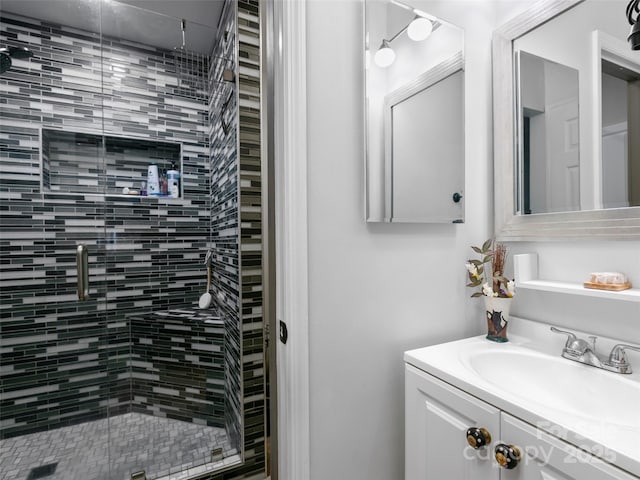 103 Cimarron Dr, Asheville, NC 28803 - bathroom with vanity and a shower stall