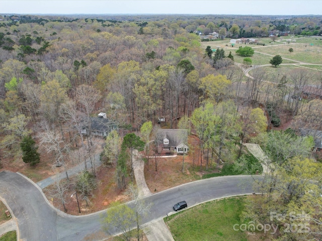 1312 Kensington Pl, Monroe, NC 28112 - aerial view featuring a wooded view