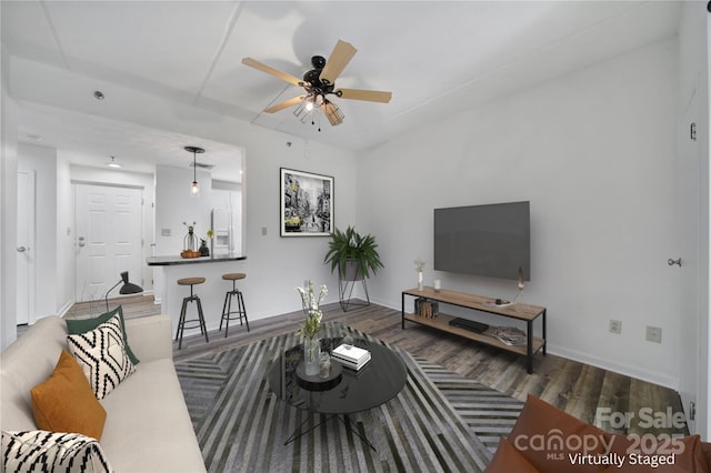 211 Heritage Blvd Unit 301, Fort Mill, SC 29715 - living area featuring ceiling fan and wood finished floors