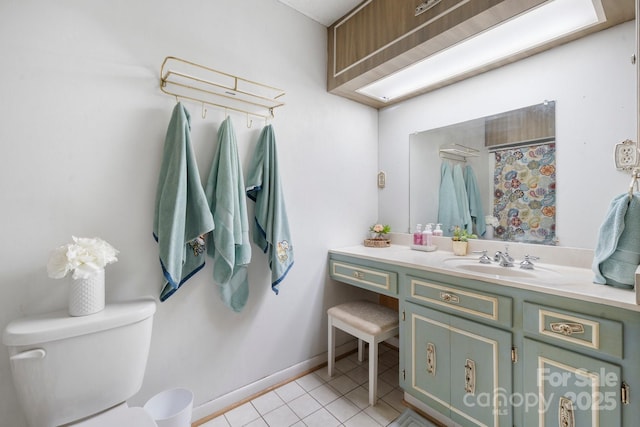 3407 14th Ave SW, Hickory, NC 28602 - bathroom featuring vanity, tile patterned flooring, and a shower with curtain