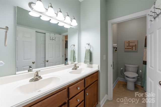 2783 Clover Rd NW, Concord, NC 28027 - full bath featuring double vanity and tile patterned flooring