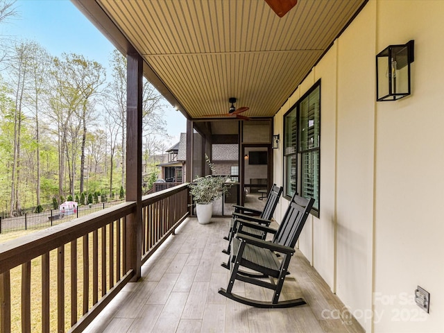 911 Abilene Ln, Fort Mill, SC 29715 - balcony with a ceiling fan