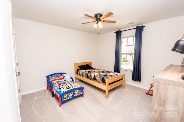 154 Rooster Tail Ln, Troutman, NC 28166 - bedroom featuring carpet, baseboards, and ceiling fan