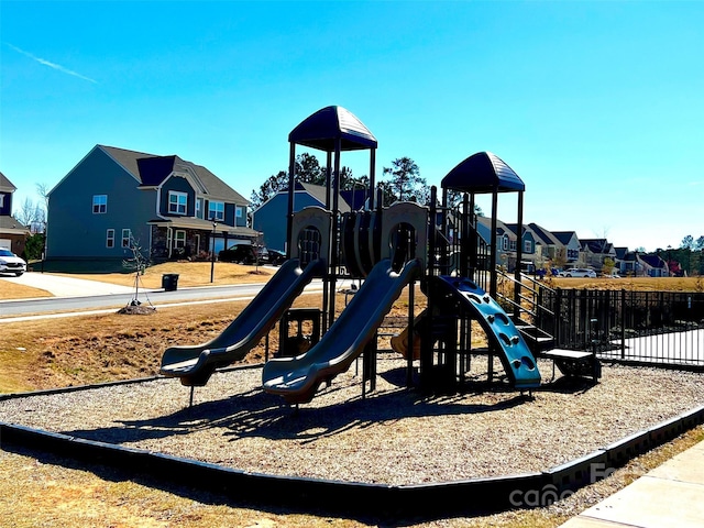 154 Rooster Tail Ln, Troutman, NC 28166 - community playground with a residential view and fence
