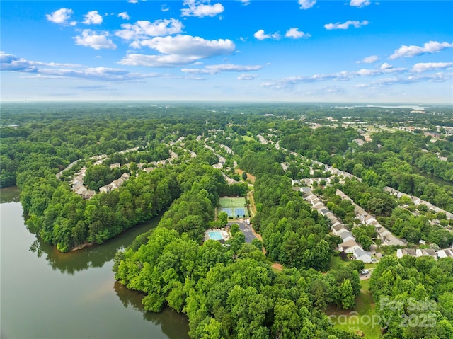 20827 Brinkley St, Cornelius, NC 28031 - aerial view of a heavily wooded area and a nearby body of water