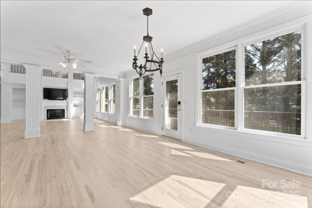 15009 Lisha Ln, Charlotte, NC 28277 - unfurnished sunroom with an inviting chandelier