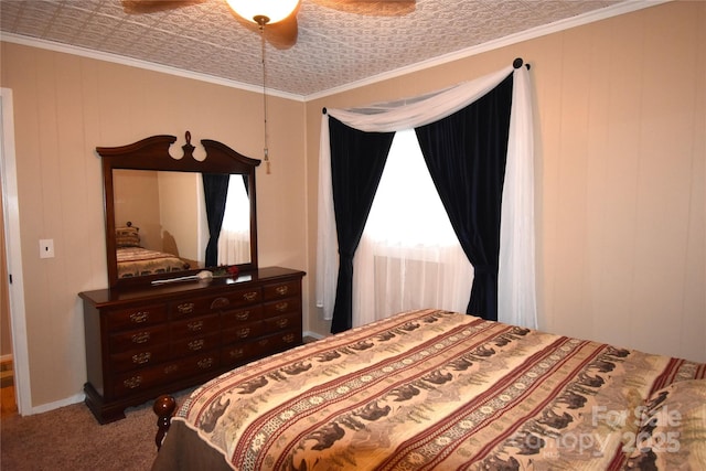 301 Pinnacle Inn Rd Unit 3219, Beech Mountain, NC 28604 - bedroom with an ornate ceiling, carpet floors, and ceiling fan