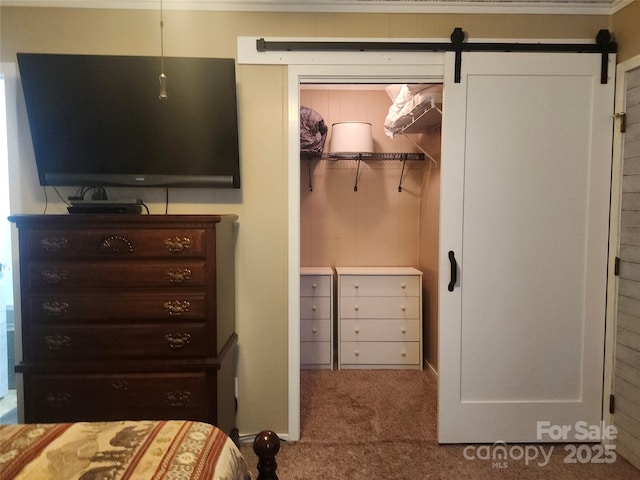 301 Pinnacle Inn Rd Unit 3219, Beech Mountain, NC 28604 - carpeted bedroom with a barn door