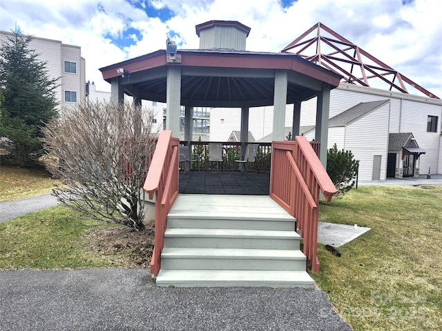 301 Pinnacle Inn Rd Unit 3219, Beech Mountain, NC 28604 - deck with a gazebo and a lawn