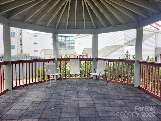 301 Pinnacle Inn Rd Unit 3219, Beech Mountain, NC 28604 - view of patio / terrace with a gazebo
