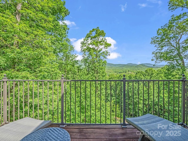 556 High Pines Loop, Lake Lure, NC 28746 - deck featuring a view of trees