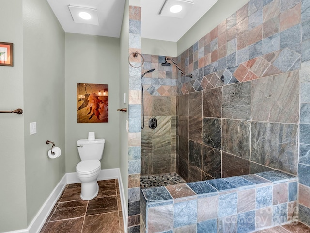 556 High Pines Loop, Lake Lure, NC 28746 - full bath featuring a walk in shower, toilet, and baseboards