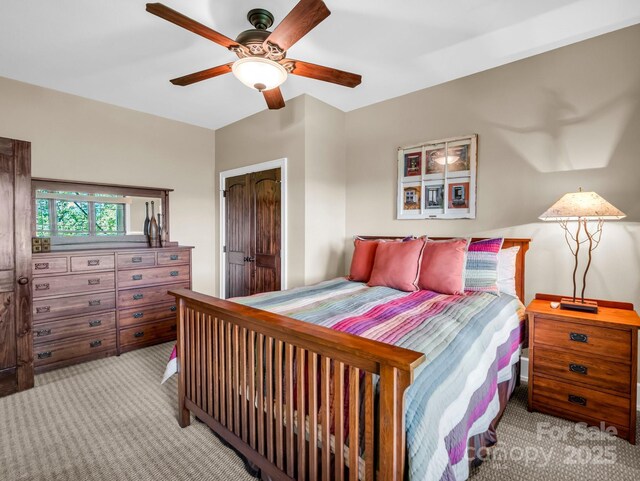 556 High Pines Loop, Lake Lure, NC 28746 - bedroom featuring carpet flooring and ceiling fan
