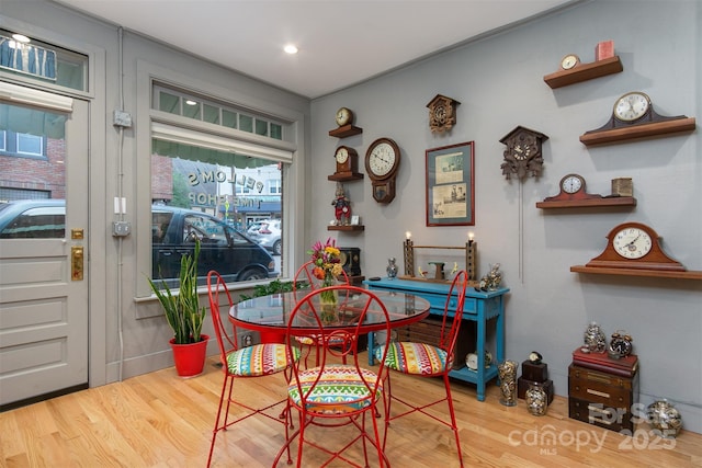 107 Cherry St, Black Mountain, NC 28711 - dining room featuring wood finished floors and recessed lighting