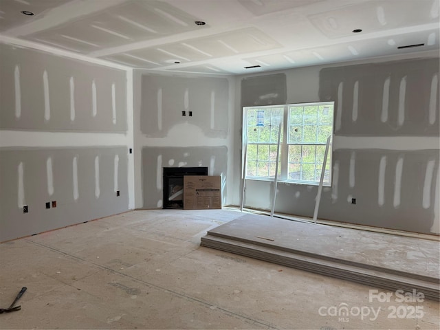 1259 Willow Grove Ln Unit 100, York, SC 29745 - unfurnished living room with a glass covered fireplace