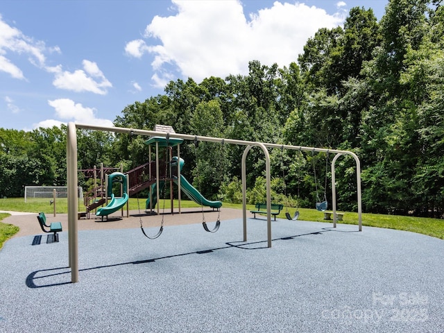 4148 Cedar Point Ave, Matthews, NC 28104 - community playground featuring view of wooded area