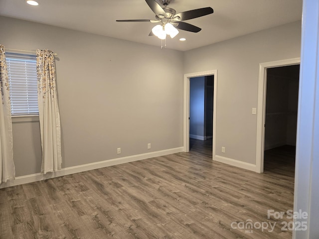 119 Tryon View Dr, Flat Rock, NC 28731 - unfurnished room featuring recessed lighting, wood finished floors, and ceiling fan
