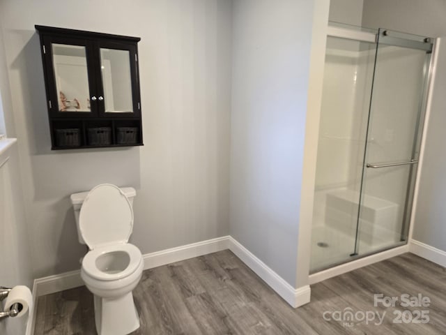 119 Tryon View Dr, Flat Rock, NC 28731 - bathroom with wood finished floors and a shower stall