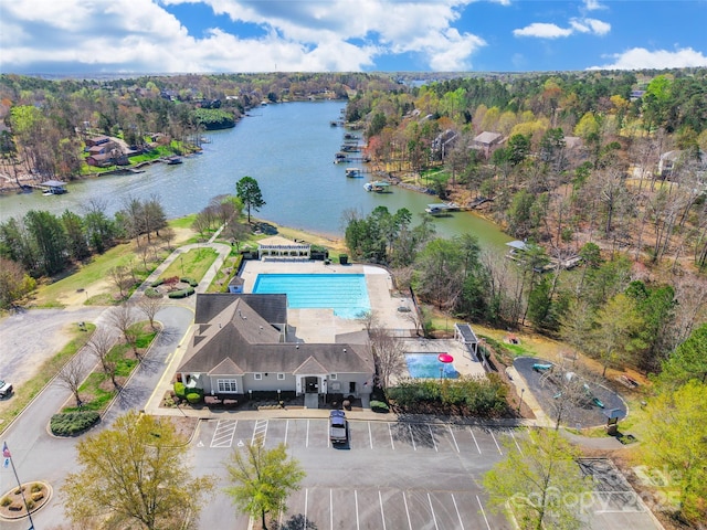 10028 Bora Bora Dr, Tega Cay, SC 29708 - drone / aerial view featuring a water view