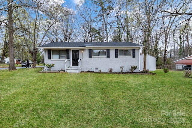 2801 Alleghany St, Charlotte, NC 28208 - single story home featuring brick siding, entry steps, and a front lawn