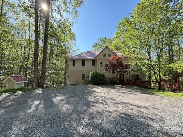 97 Hughes Dr, Maggie Valley, NC 28751 - view of front of property featuring metal roof