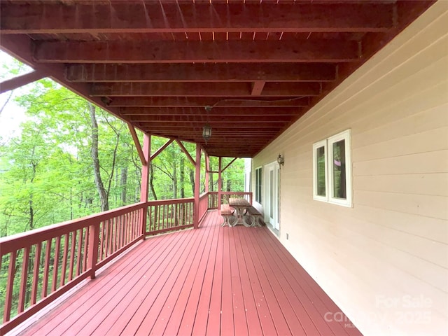 97 Hughes Dr, Maggie Valley, NC 28751 - view of wooden deck
