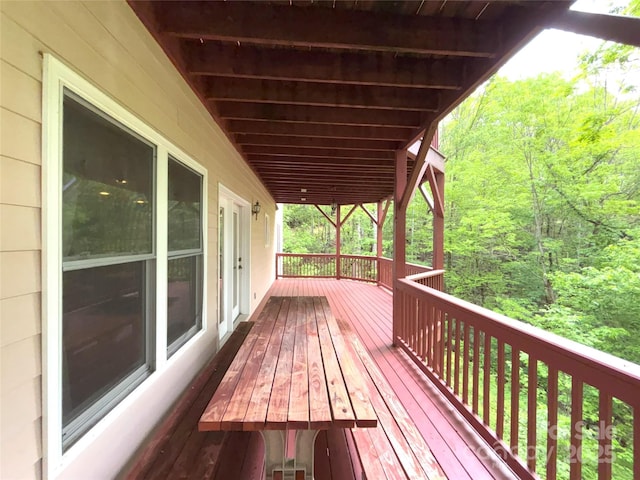 97 Hughes Dr, Maggie Valley, NC 28751 - deck with a wooded view