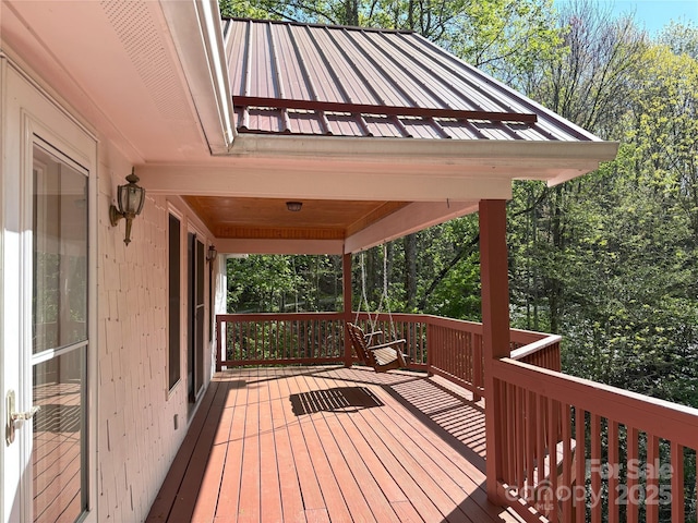 97 Hughes Dr, Maggie Valley, NC 28751 - view of wooden terrace