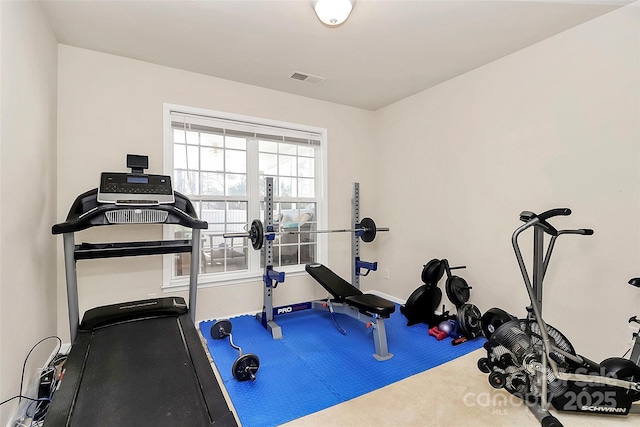 7925 Woodmere Dr, Harrisburg, NC 28075 - workout area with carpet floors