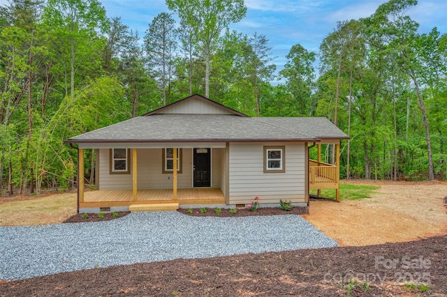 371 Amber Oaks Dr, Rutherfordton, NC 28139 - view of front of house featuring a shingled roof and a porch